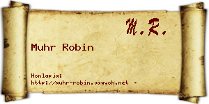 Muhr Robin névjegykártya